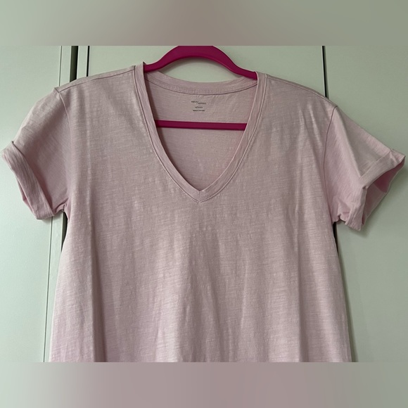 Daily Ritual Baby Pink V Neck T-Shirt Dress - Picture 2 of 4